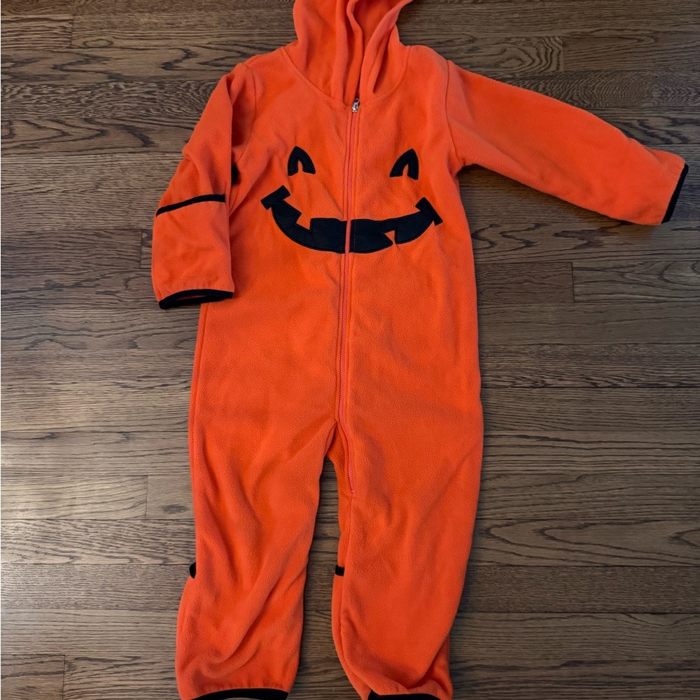 Orange Pumpkin Halloween Onesie